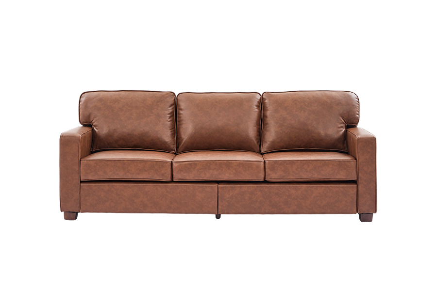 Sofa Kulit Imitasi PU, Kursi (SF021-BR-S)/Kursi Empuk(SF021-BR-M)/Sofa(SF021-BR-L)